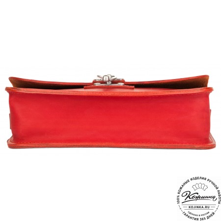 Кожаная сумка ручной работы "Кэтрин" (красная)